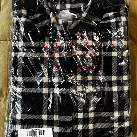 Hanna Andersson Flannel Black and White Plaid Pajama Set - Picture 2 of 4